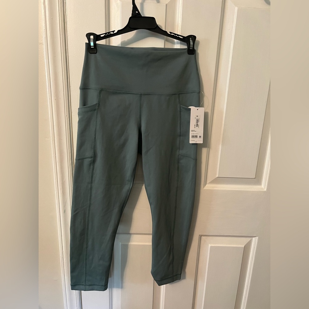Yogalicious Lux Tribeca Crop in Chinos Green Yoga Workout Leggings